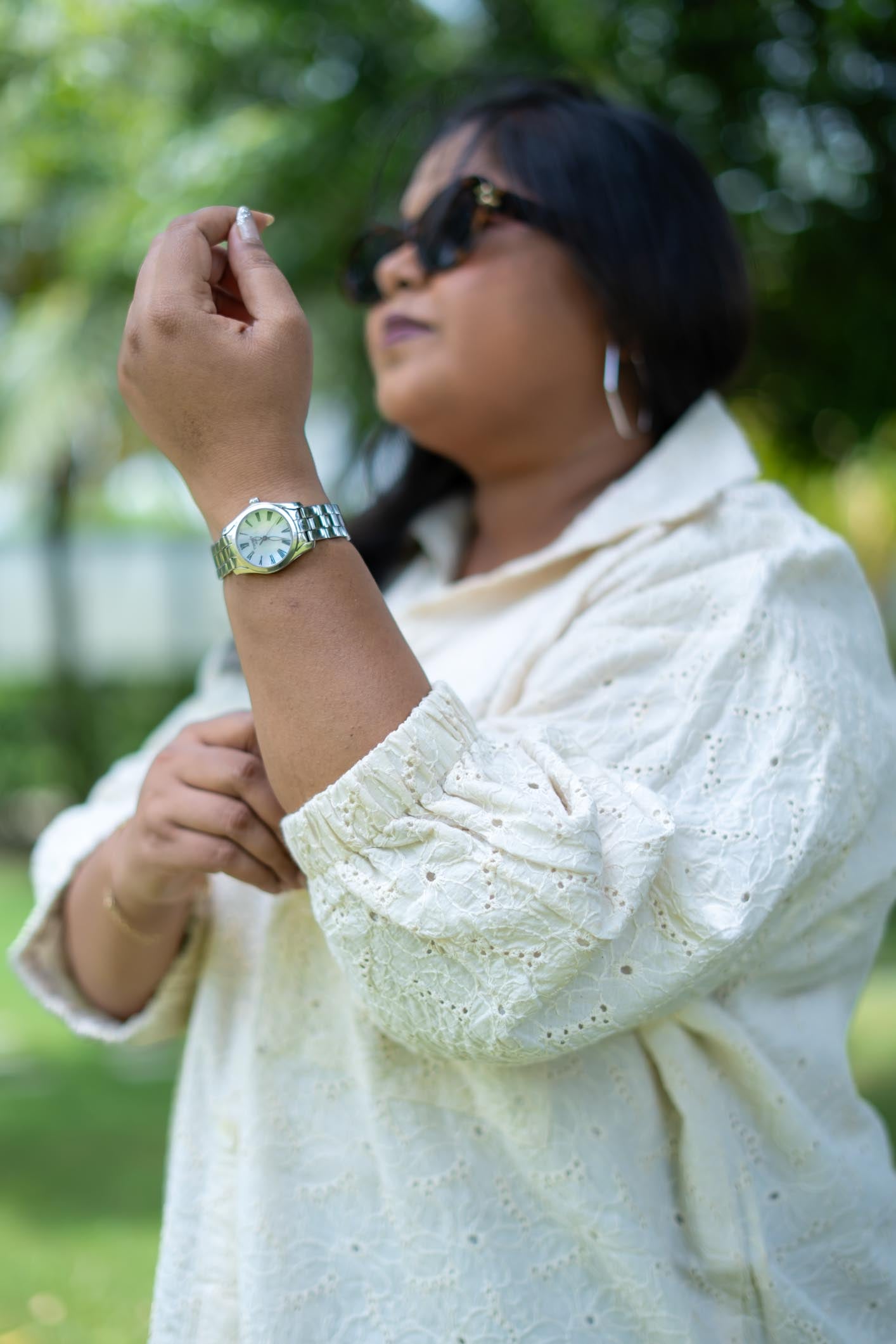 Ivory Drift Button-down Dress