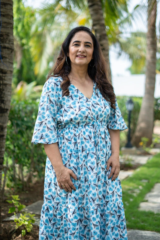 Tidebind Maxi | Blue Floral Dress