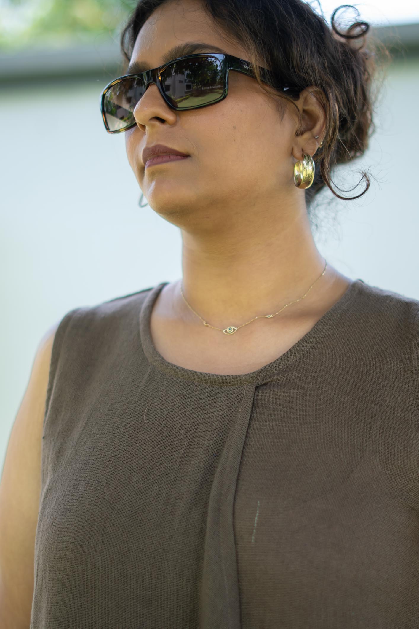 Linen Short Midi | Stone Cocoa Wrapdress