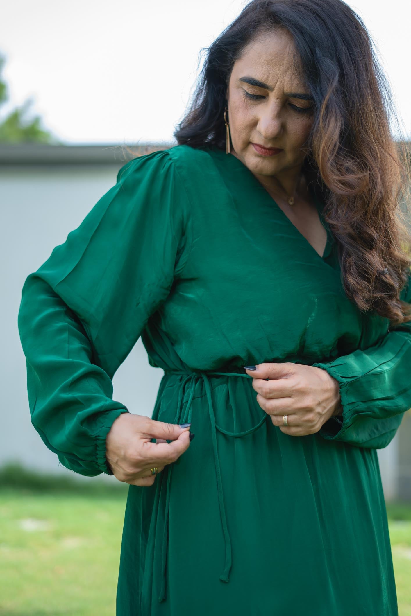 Emerald Glow Midi | Party Dress