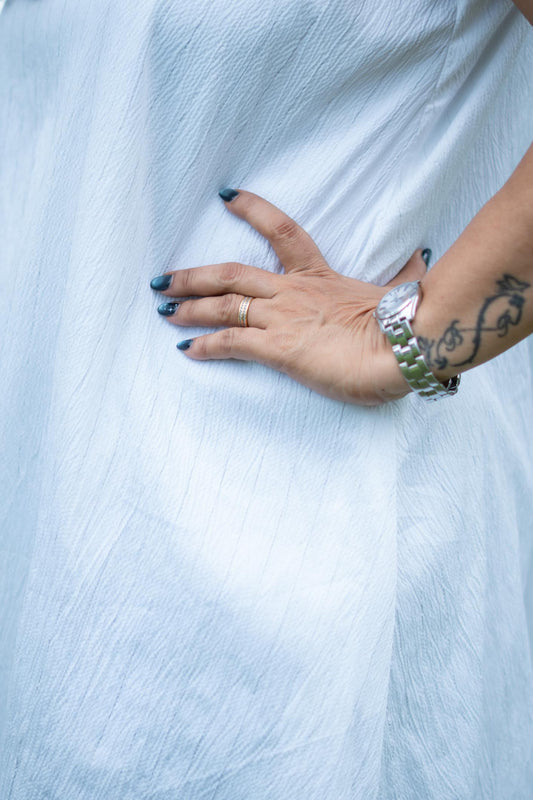 Glowframe Midi Dress | White