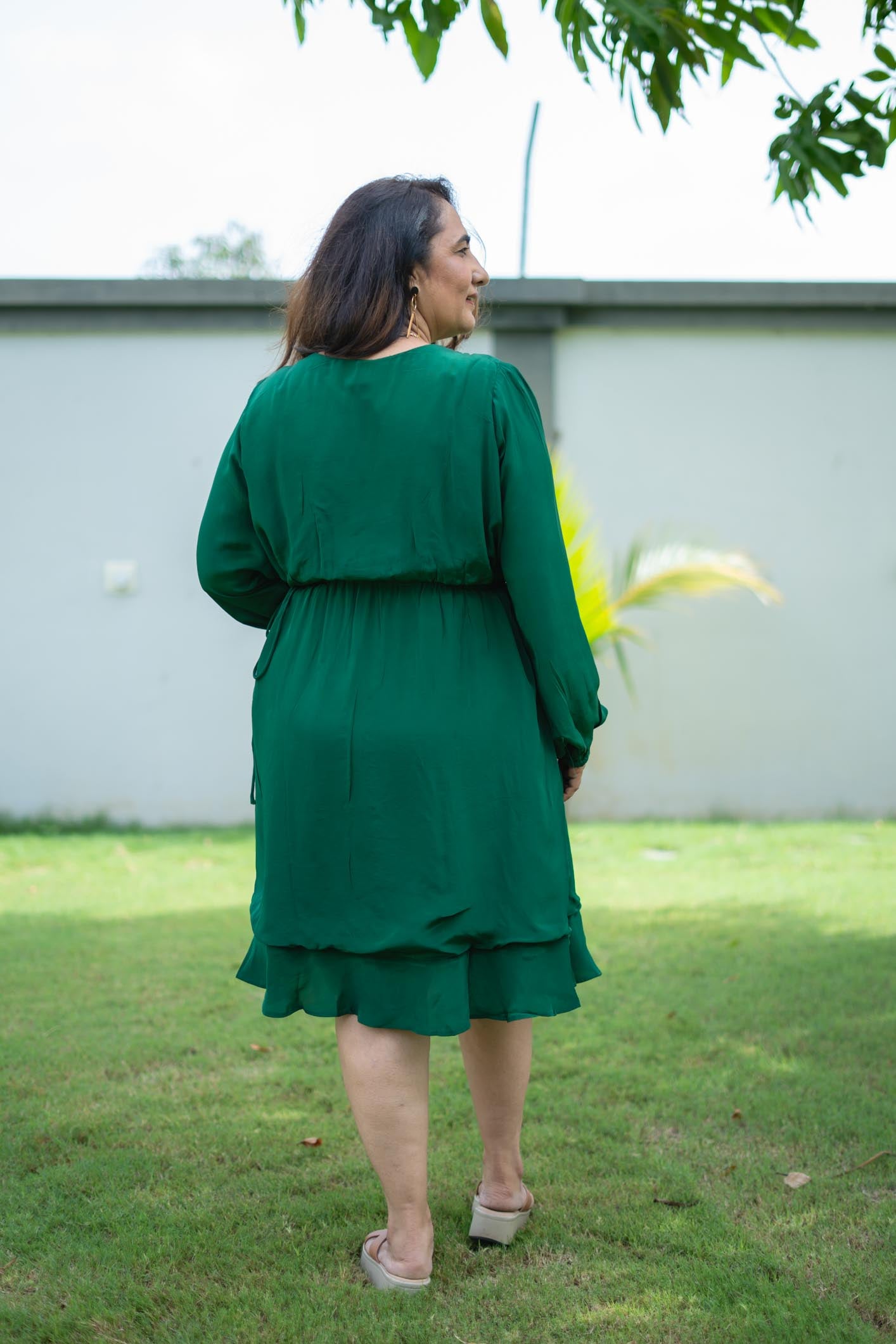 Emerald Glow Midi | Dress