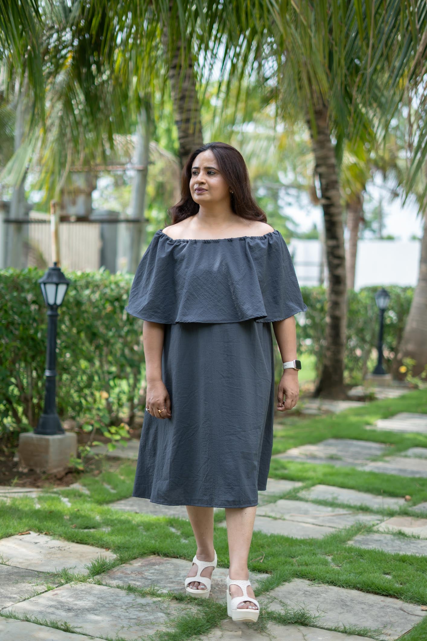 Charcoal Drift Dress