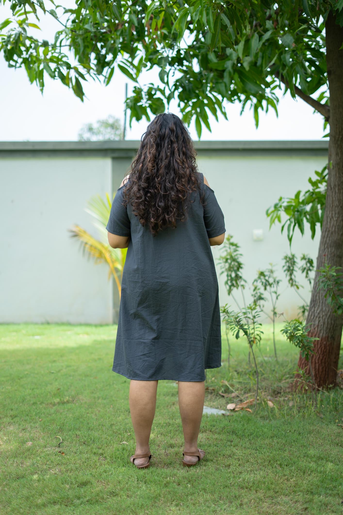 Charcoal Whisper | Grey Midi