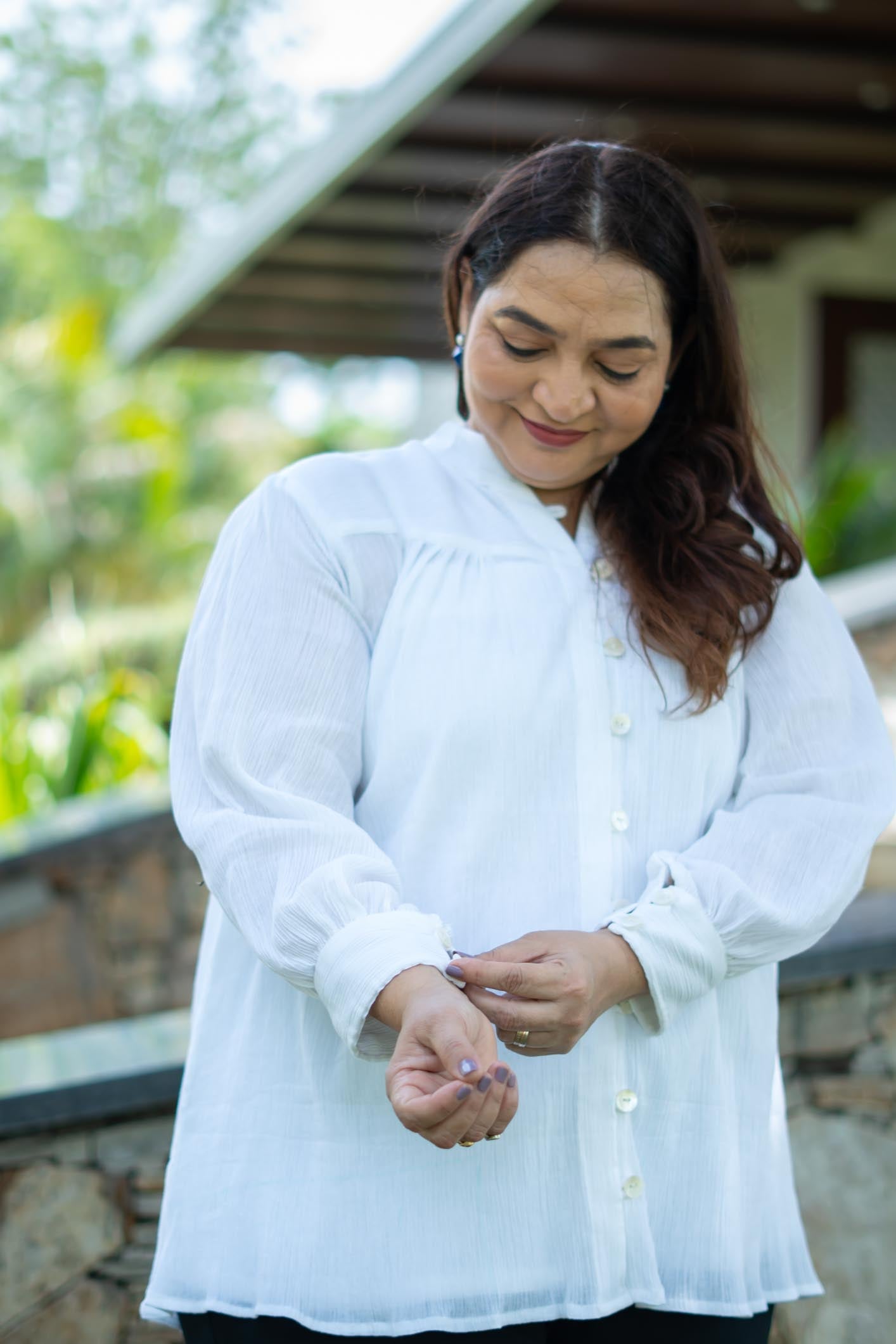 White Collared Blouse
