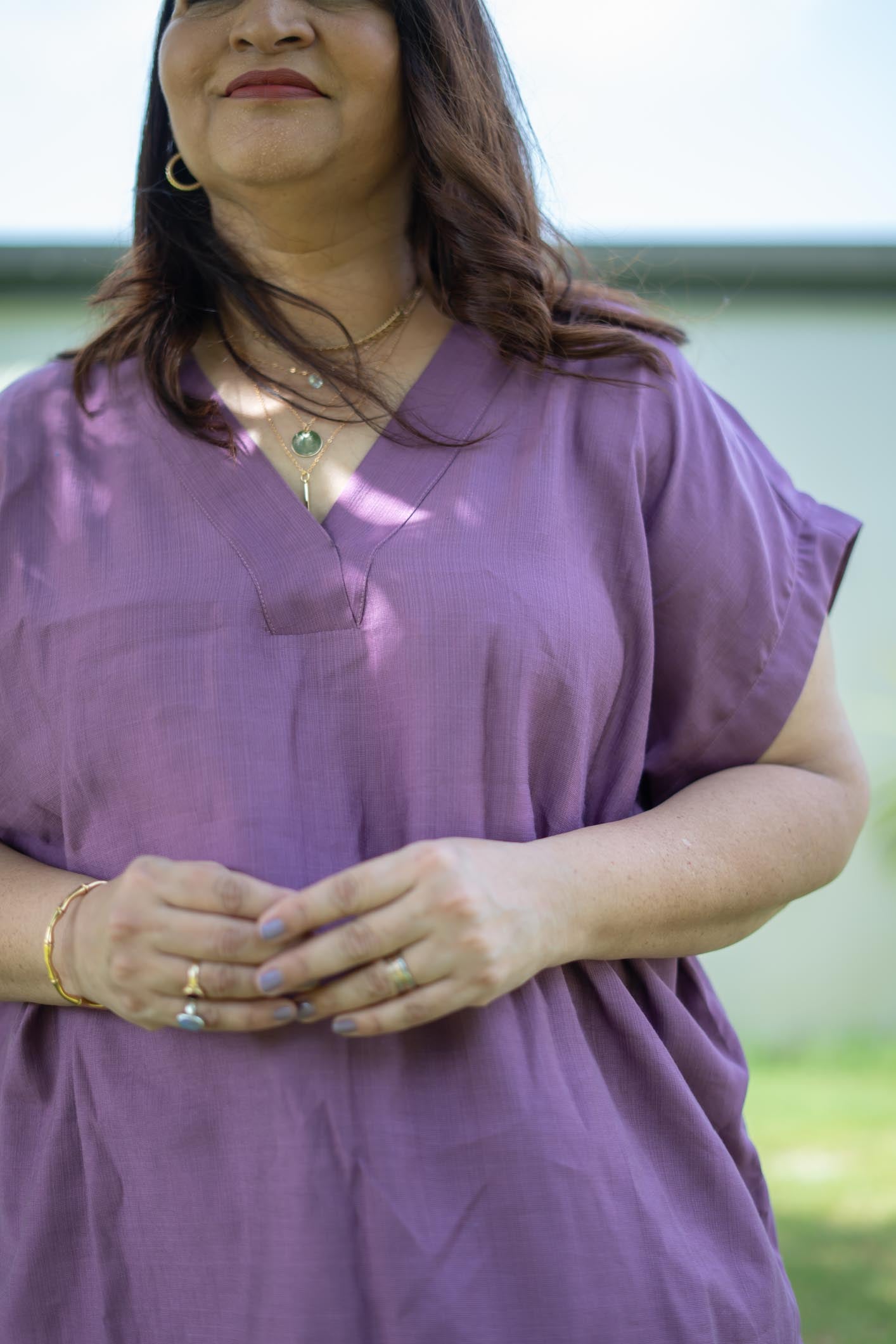 V-neck Purple top | Amethyst Flow Top