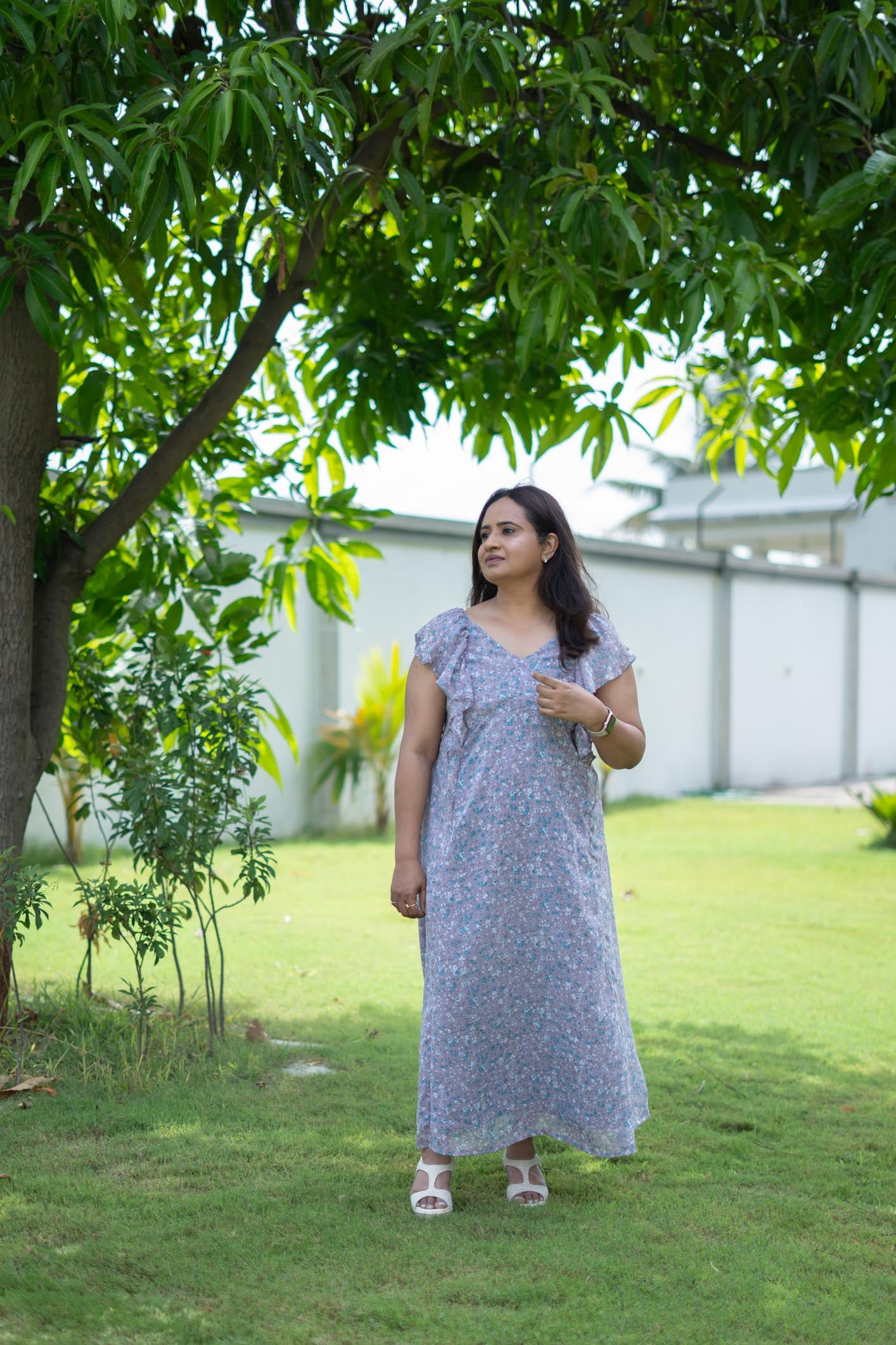 Lilacline Maxi Dress | Floral design | Model wearing size M, available in size M to 10XL