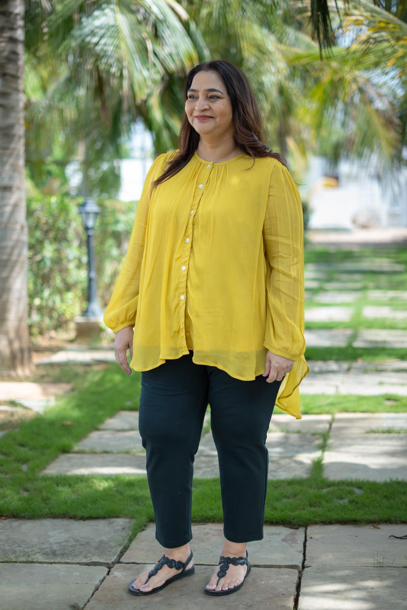 Sunshine Whisper Top | Mustard Yellow Blouse