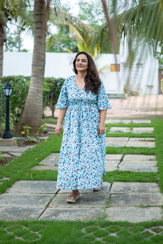 Tidebind Maxi | Blue Floral Dress