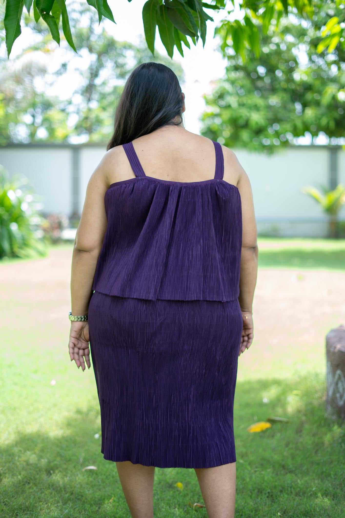 Wine Tiered Dress | Mira