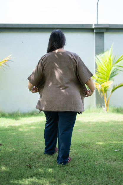 Brown Kaftan Top