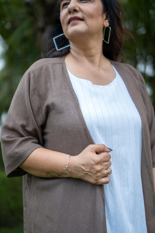 Earthline Linen Shrug